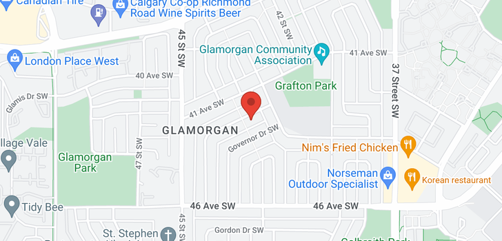 map of 17 Glamorgan Drive SW